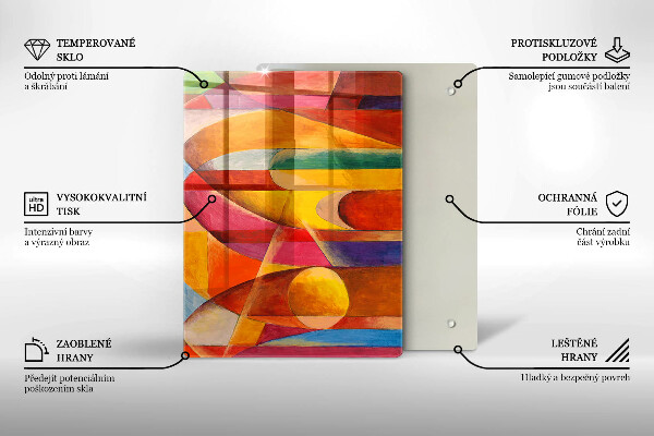 Induction hob protector Colorful abstraction