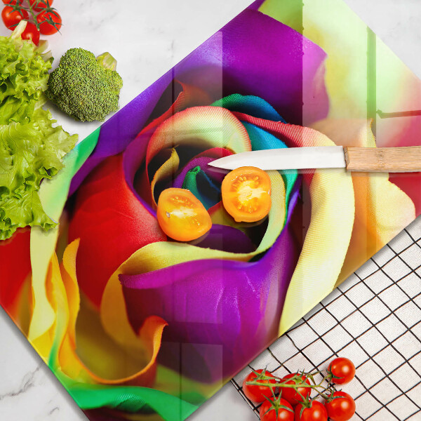 Induction hob protector Colorful rose petals