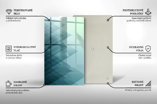 Induction hob protector Abstract mountains