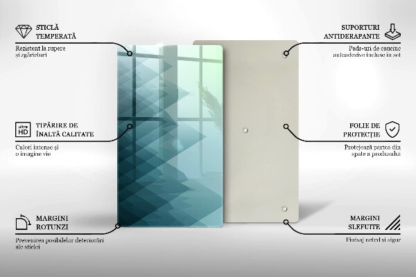 Induction hob protector Abstract mountains