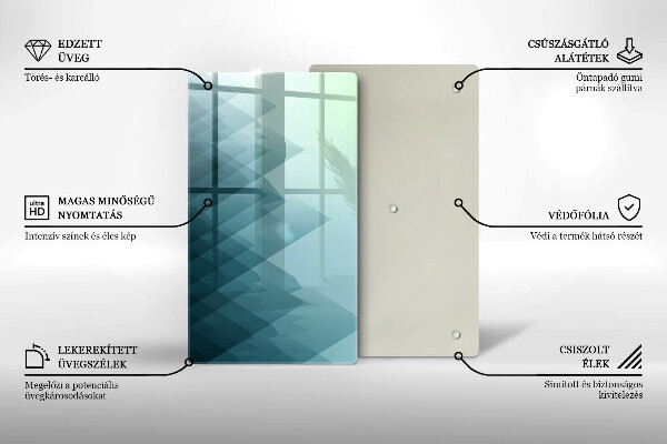 Induction hob protector Abstract mountains