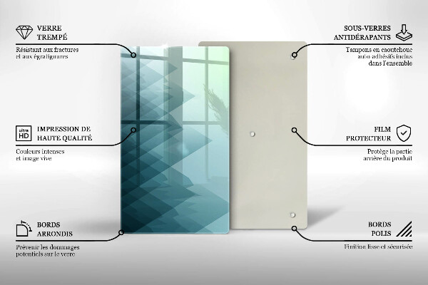 Induction hob protector Abstract mountains