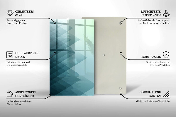 Induction hob protector Abstract mountains