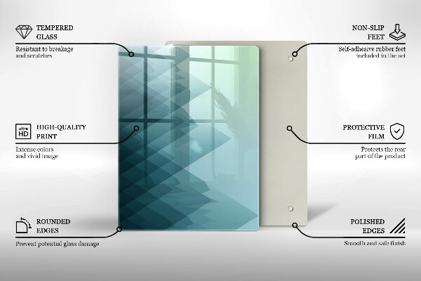 Induction hob protector Abstract mountains