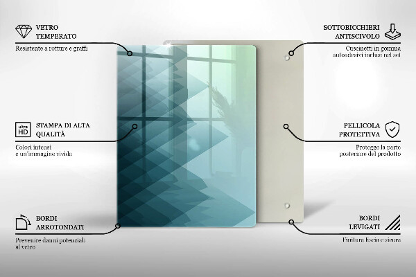 Induction hob protector Abstract mountains