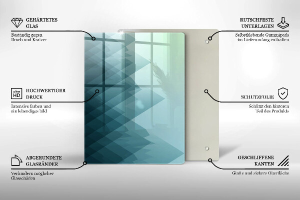 Induction hob protector Abstract mountains