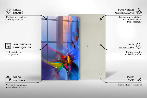 Induction hob protector Painted abstraction