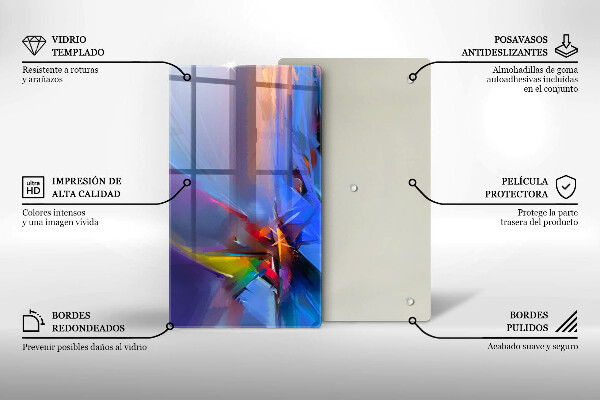 Induction hob protector Painted abstraction