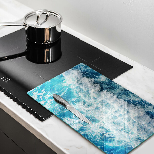 Induction hob protector Water sea waves