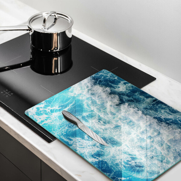 Induction hob protector Water sea waves