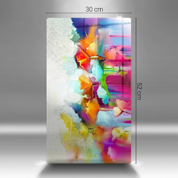 Induction hob protector Flowers painted with paints