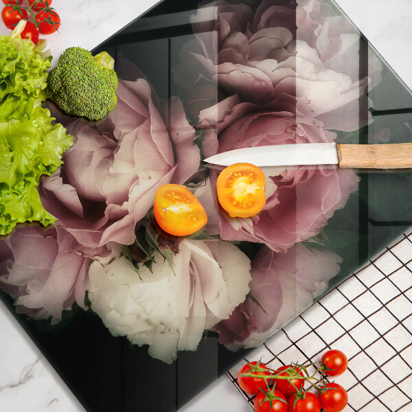 Kitchen countertop cover Peony flowers