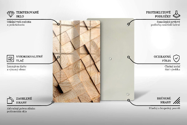 Kitchen countertop cover Wooden squares