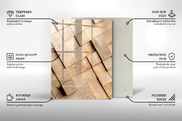 Kitchen countertop cover Wooden squares