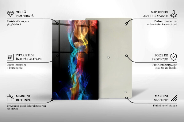 Induction hob protector Colorful smoke