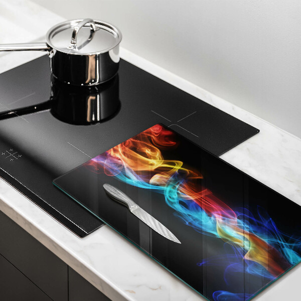 Induction hob protector Colorful smoke