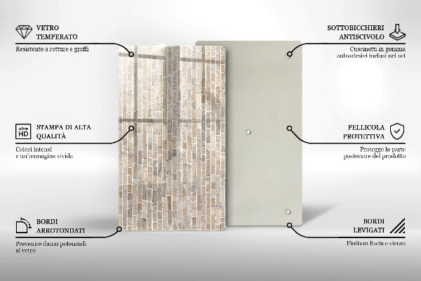 Kitchen countertop cover Wall bright bricks