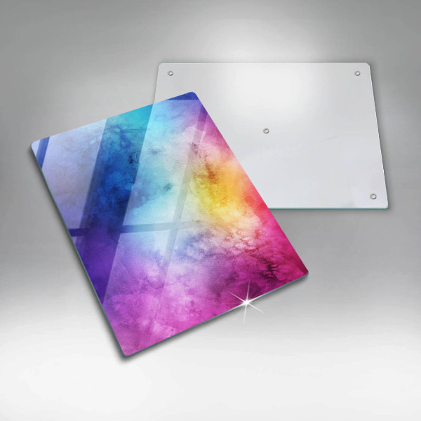 Kitchen countertop cover Rainbow watercolor spots