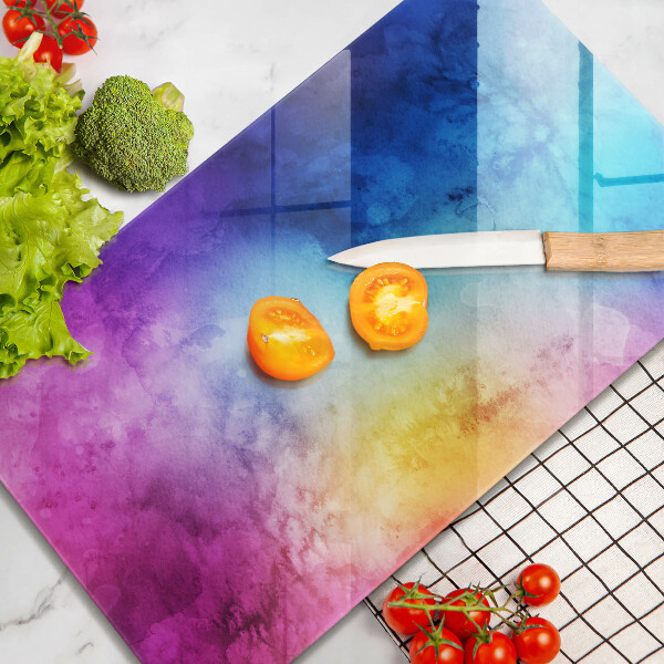 Kitchen countertop cover Rainbow watercolor spots