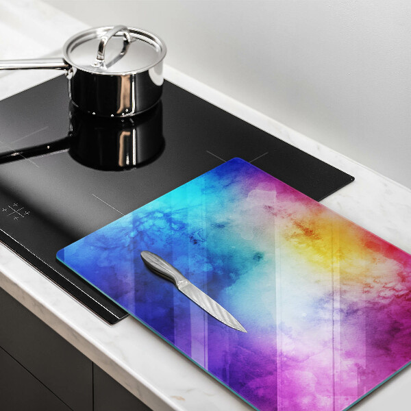 Kitchen countertop cover Rainbow watercolor spots