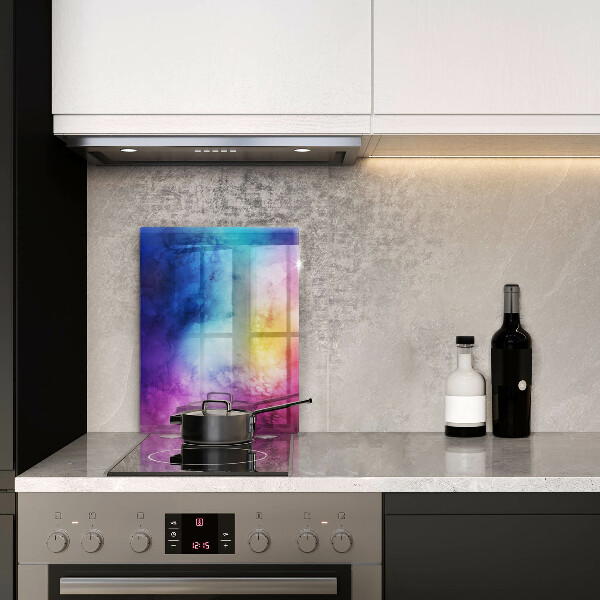 Kitchen countertop cover Rainbow watercolor spots