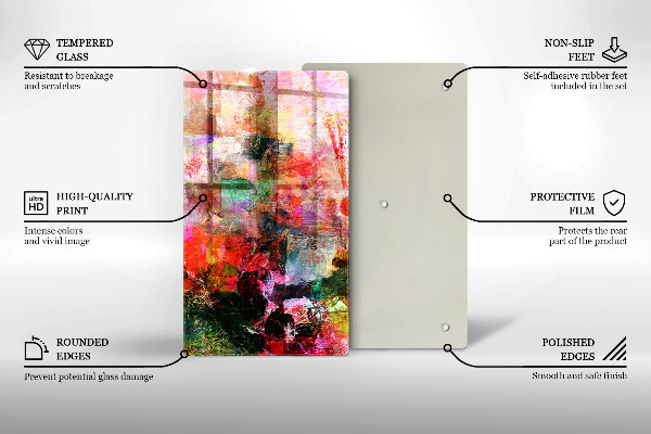 Induction hob protector Paint abstraction