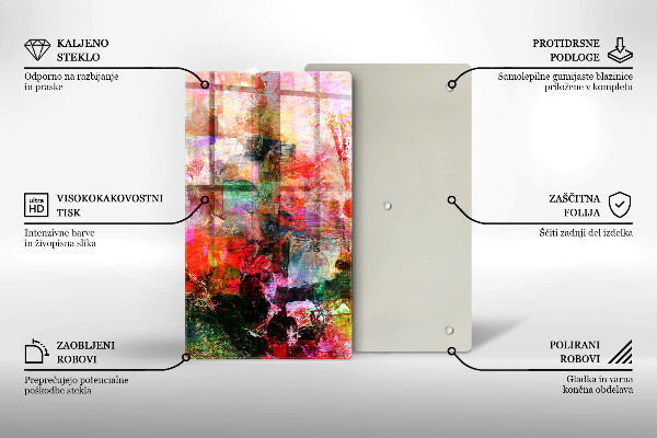 Induction hob protector Paint abstraction