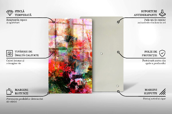 Induction hob protector Paint abstraction