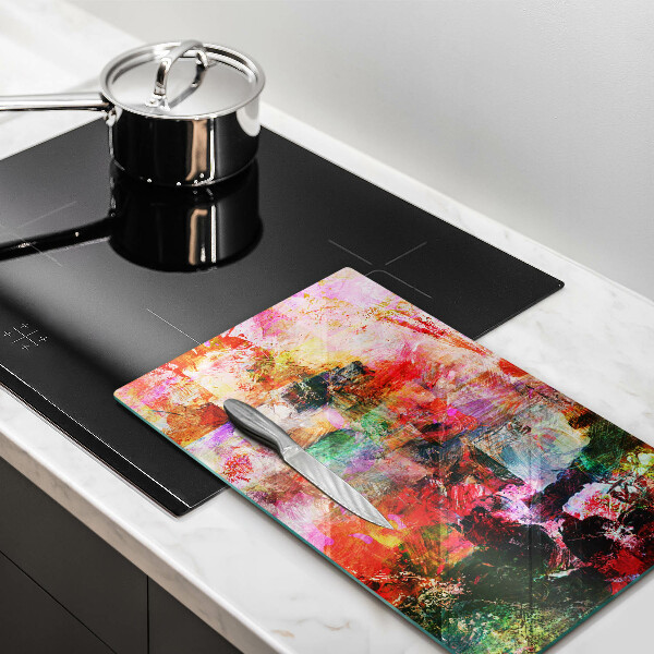 Induction hob protector Paint abstraction