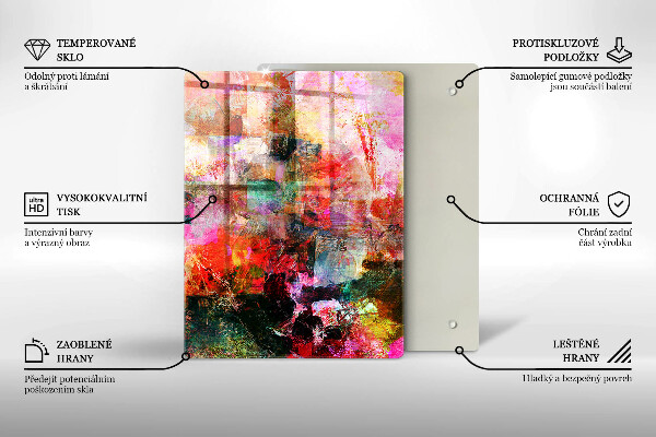 Induction hob protector Paint abstraction