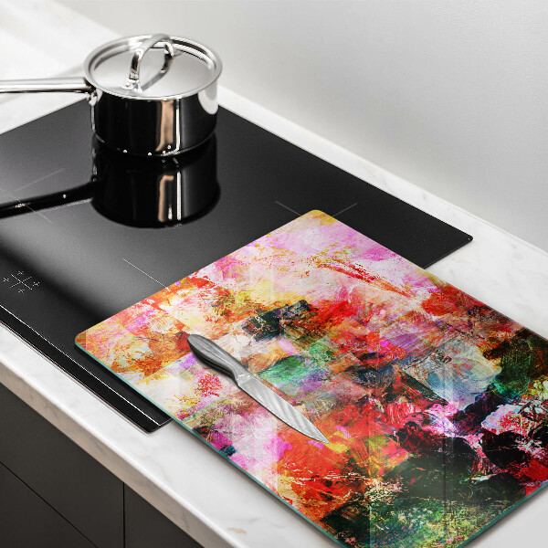 Induction hob protector Paint abstraction