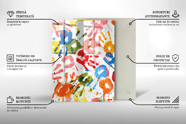 Kitchen countertop cover Traces of children's hands