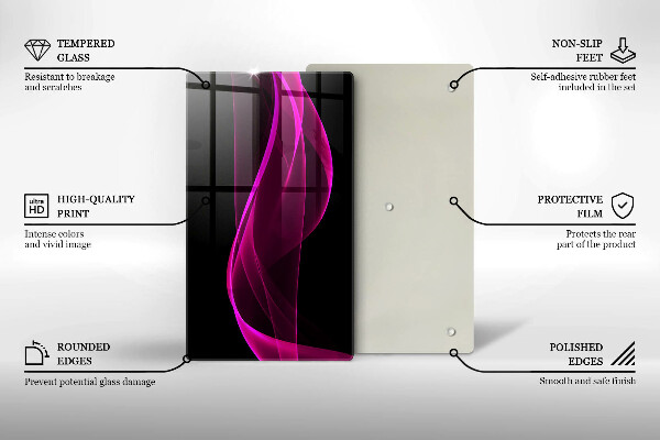 Kitchen countertop cover Pink abstraction