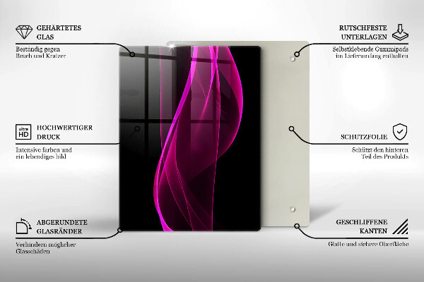 Kitchen countertop cover Pink abstraction