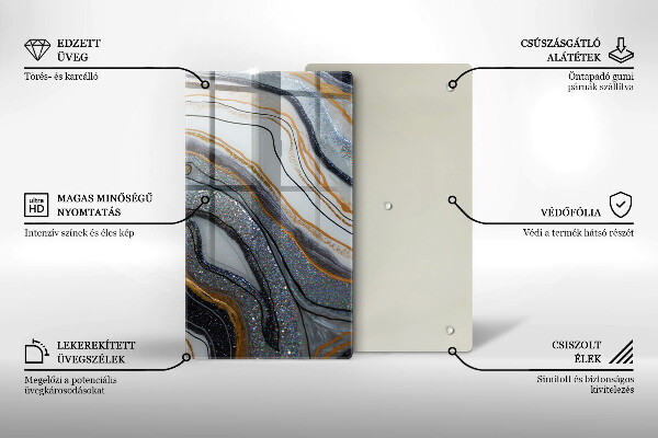 Kitchen countertop cover Rock with gold