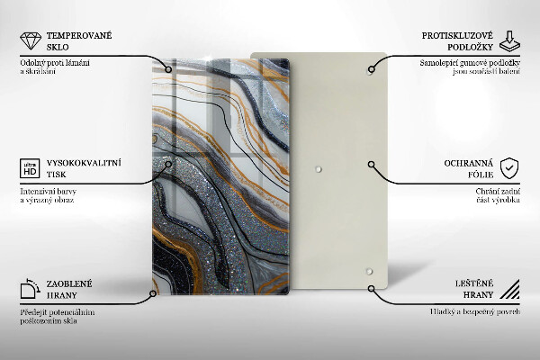 Kitchen countertop cover Rock with gold