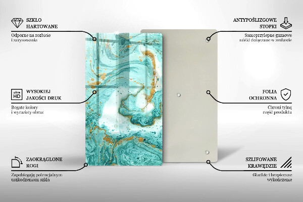 Induction hob protector Blue abstraction