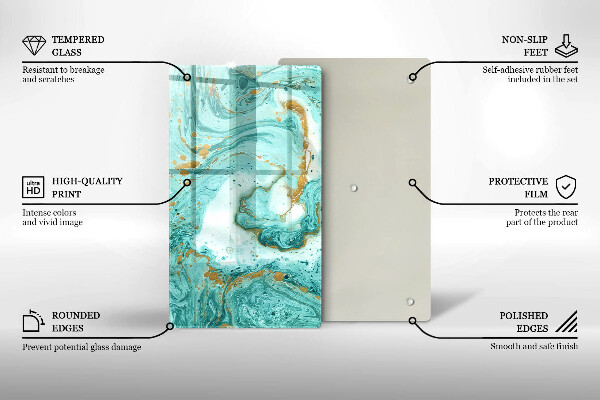 Induction hob protector Blue abstraction