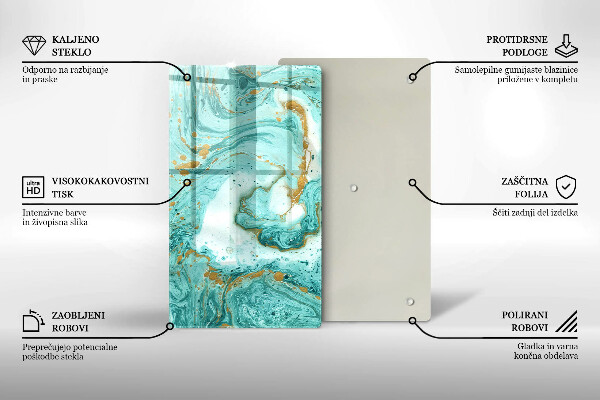 Induction hob protector Blue abstraction