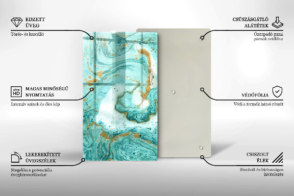 Induction hob protector Blue abstraction