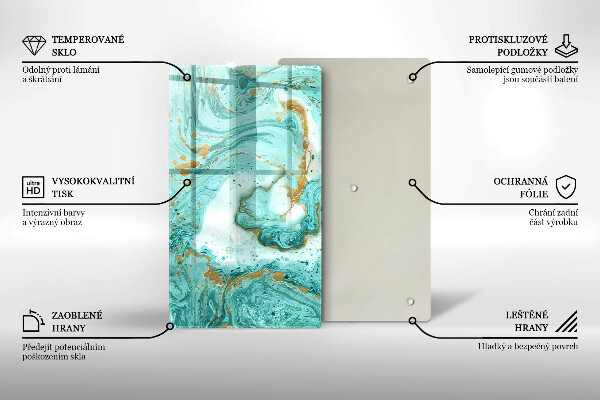 Induction hob protector Blue abstraction