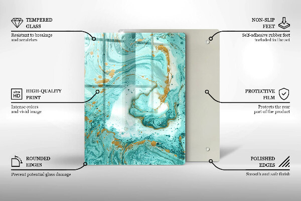 Induction hob protector Blue abstraction