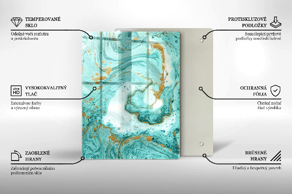 Induction hob protector Blue abstraction