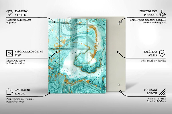 Induction hob protector Blue abstraction