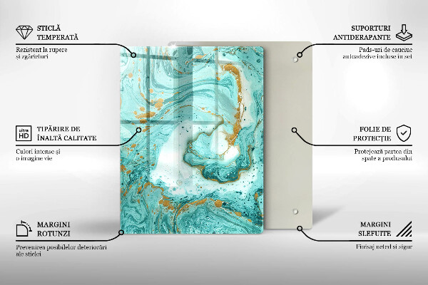 Induction hob protector Blue abstraction