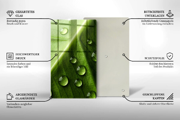 Induction hob protector Nature Rosa and Leaf