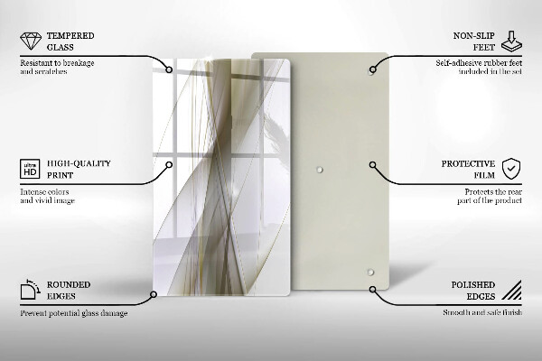 Induction hob protector Abstraction Design lines