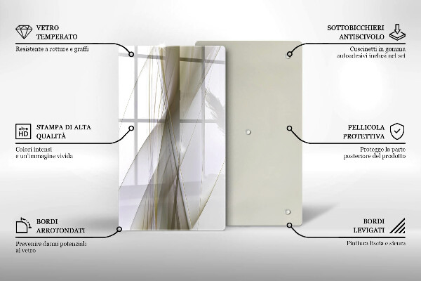 Induction hob protector Abstraction Design lines