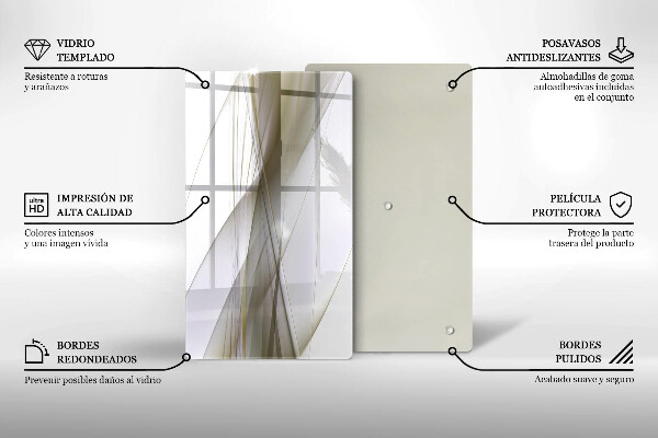 Induction hob protector Abstraction Design lines