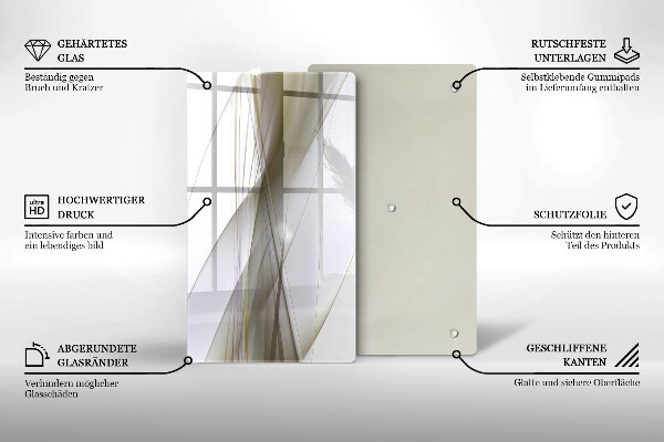 Induction hob protector Abstraction Design lines